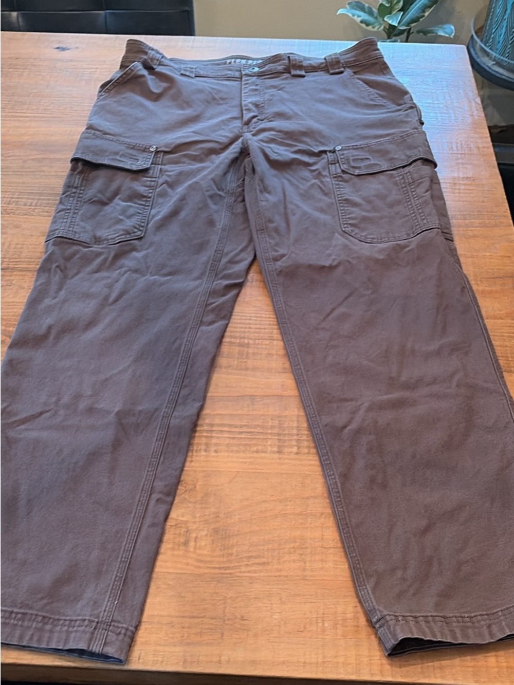 Duluth Trading Co Brown Work Cargo Pants with Multiple Utility Pockets